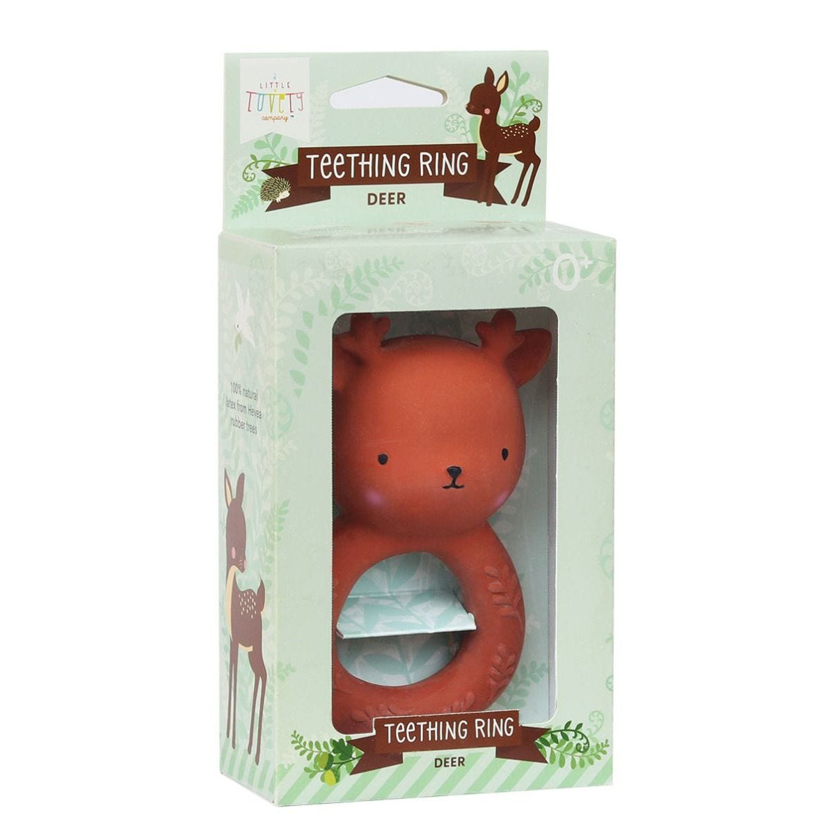 Organic Teething Ring for Babies - Soft & Safe Deer-Shaped Chew Toy | Perfect for Soothing Sore Gums, Teething Relief & Sensory Play | BPA-Free, FDA Approved Infant Teether for Newborns & Toddlers | Ideal for Home, Daycare & On-the-Go Use