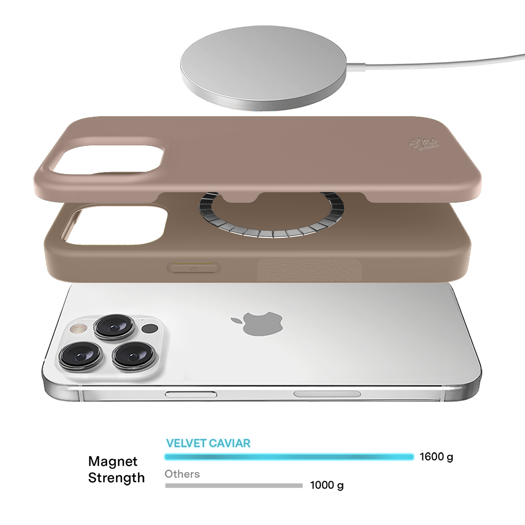 Premium Soft Cashmere iPhone Case in Taupe - Slim & Protective Cover for iPhone 12/13/14/15 - Perfect for Everyday Use, Travel & Gifting