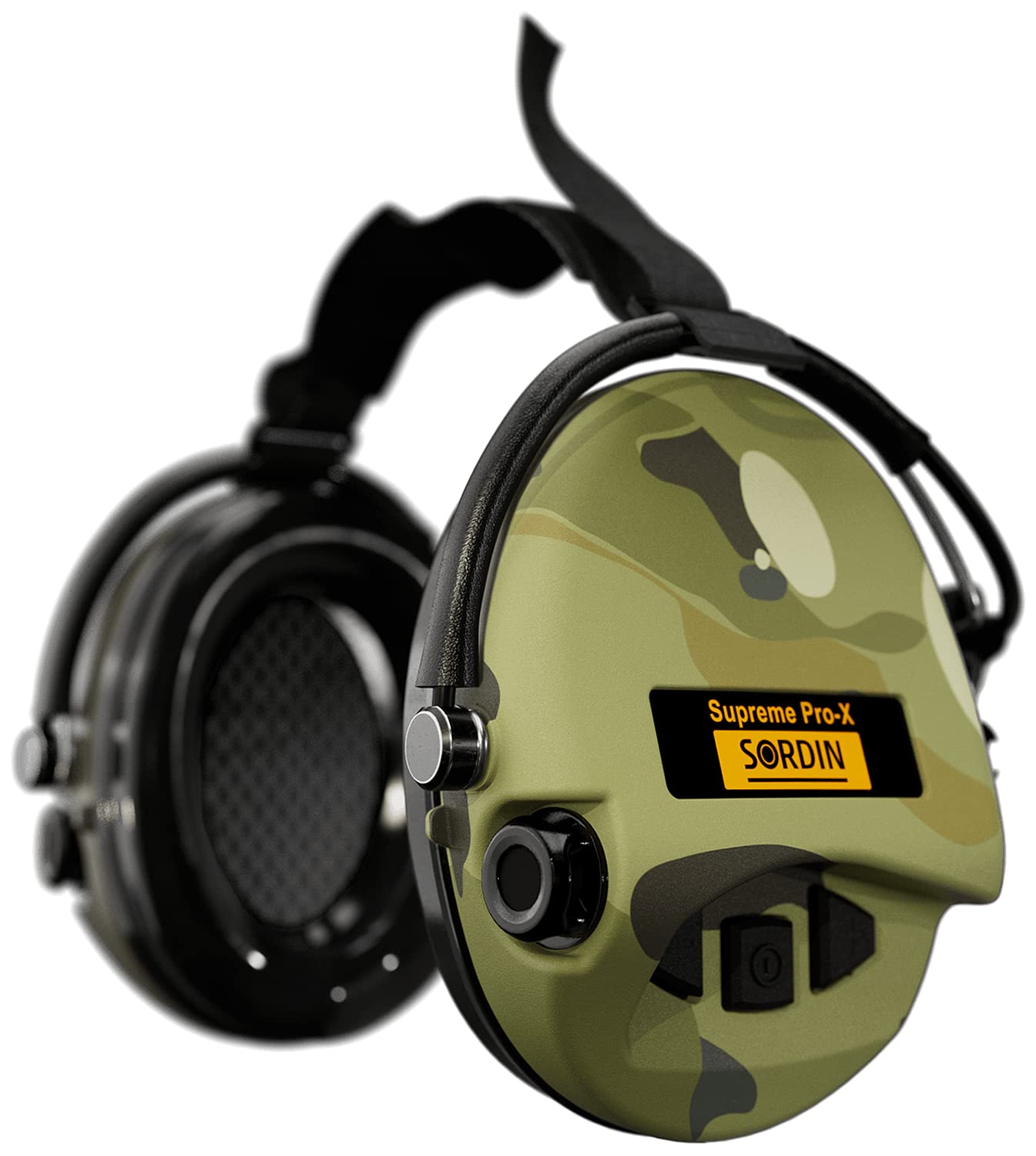 Sordin Supreme Pro-X Electronic Hearing Protection Ear Muffs for Hunting, Shooting & Range - Active Noise Reduction with Neckband & Gel Cushions - Perfect for Outdoor Sports, Construction & Industrial Safety Use
