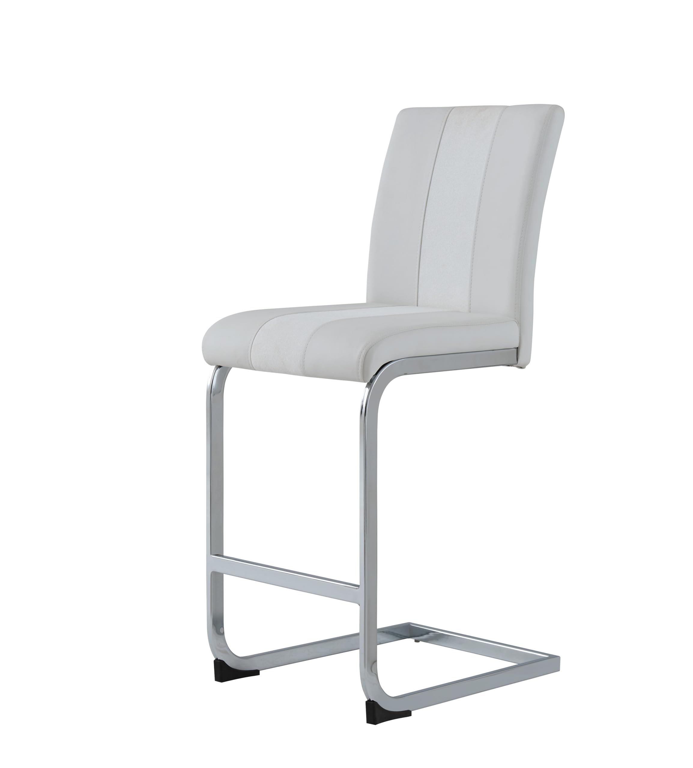 Leslie White Barstool - Modern Kitchen & Bar Stool with Back Support - Adjustable Height Counter Stool for Home, Kitchen Island, Dining & Pub Use