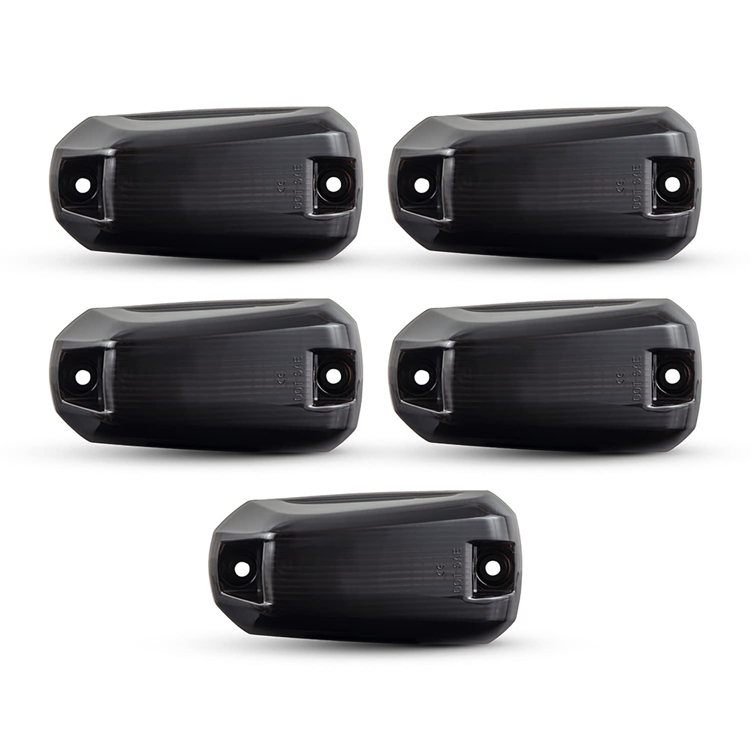 5Pcs Amber LED Roof Mounted Clearance Lights for 2014-2023 Dodge RAM ProMaster 1500/2500/3500 - Smoked Lens Marker Running Lights for Trucks & Vans - Perfect for Night Driving & Off-Road Visibility