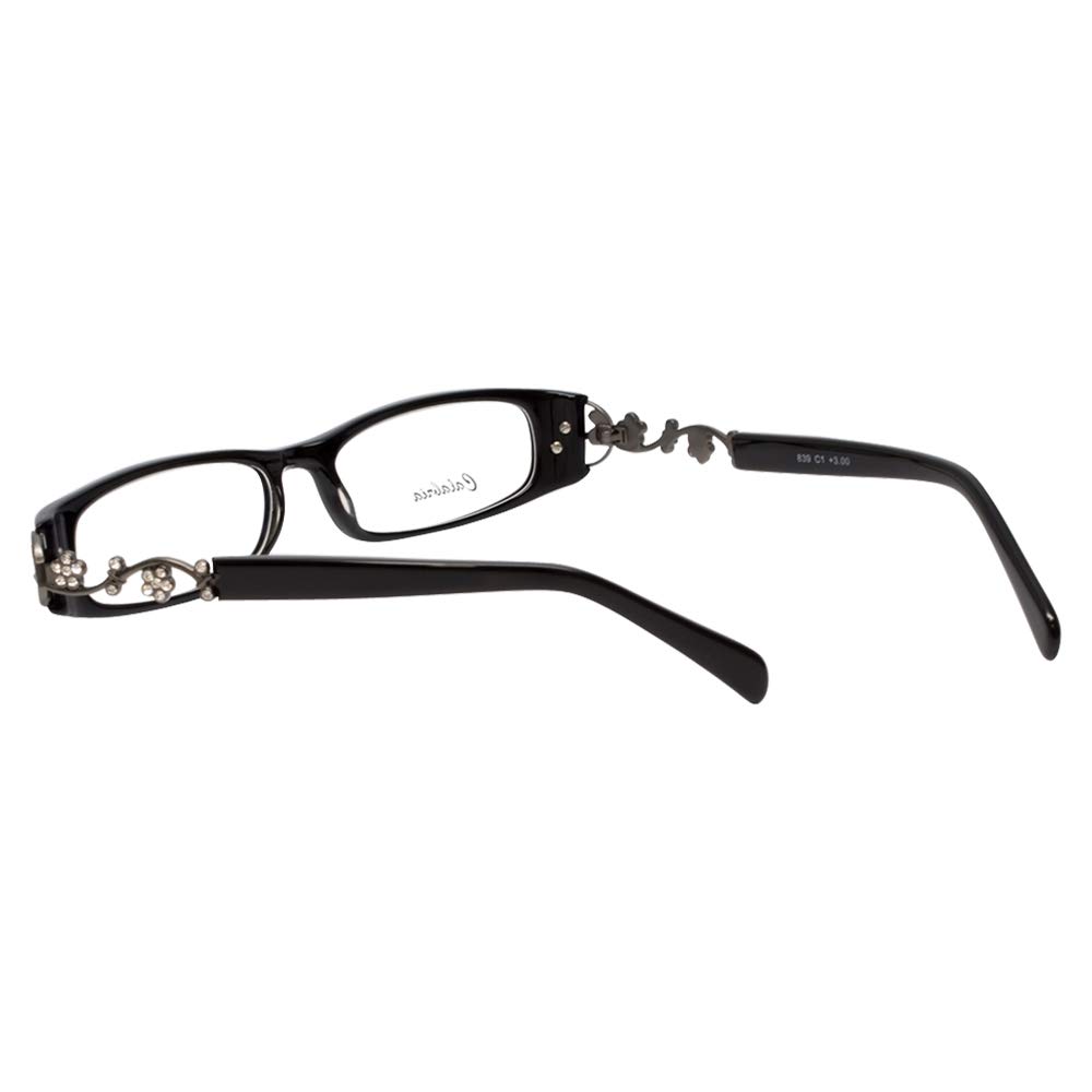 Calabria 839 Techno Optical Reading Glasses with Hard Case - Lightweight & Stylish for Reading, Computer Use & Close Work - Perfect for Office, Home & Travel