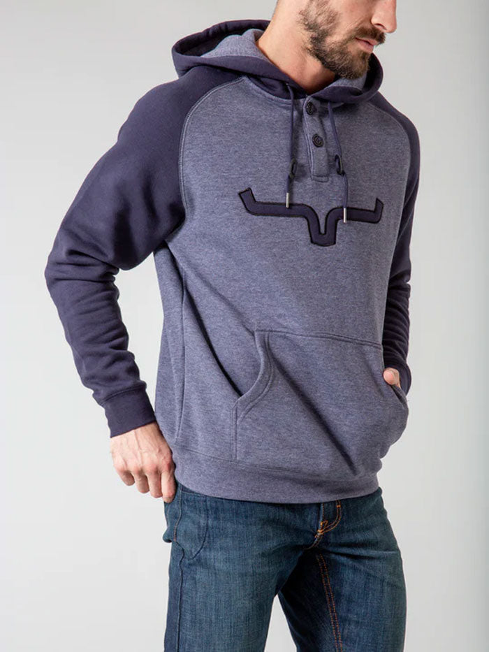 Kimes Ranch BLAZE 2 Men's Hoodie - Navy Blue Pullover Sweatshirt for Casual Wear & Outdoor Activities