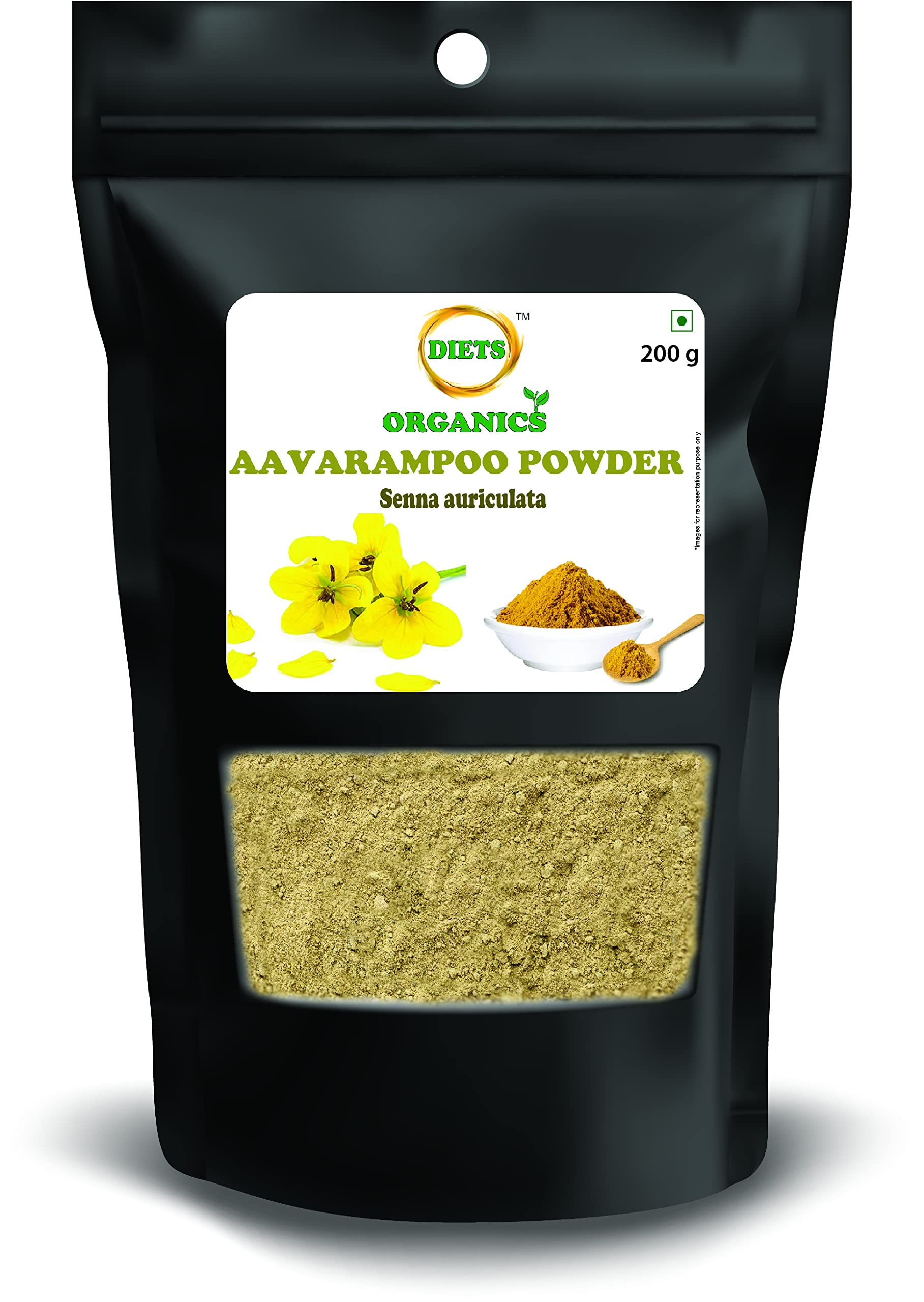 DIETS ORGANICS Avarampoo Powder (Aavartaki/Tarwarm Powder) - 200g | Natural Hair Care & Scalp Treatment for Shine & Growth | DIY Hair Masks & Ayurvedic Remedies