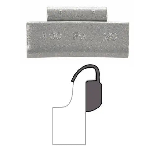 AA AW Clip On Wheel Weights (Steel, 25-Piece Box) - Perfect for Tire Balancing, Automotive Repair & DIY Projects