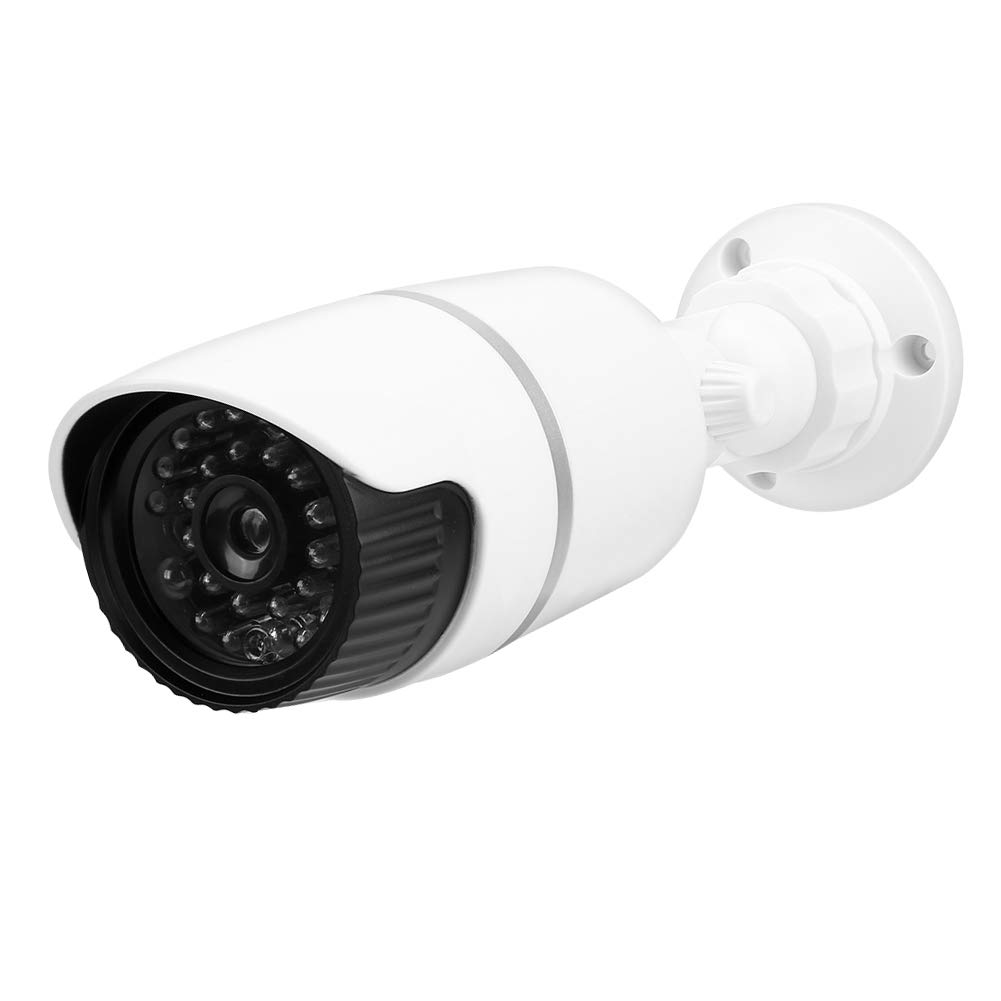 Fake Security Camera with Flashing Red LED - Indoor/Outdoor Dummy CCTV Dome Surveillance Camera - Deter Burglars for Home, Office, Warehouse & Retail Store Security