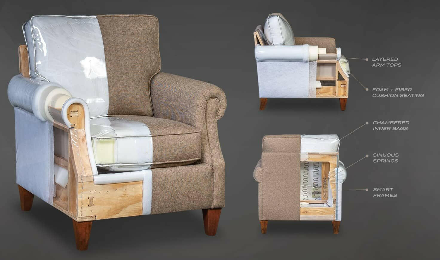 Lonewolf Brass Sofa and Loveseat 3180 - Modern Living Room Furniture Set for Home & Office Decor | Perfect for Small Spaces, Apartments and Cozy Gatherings