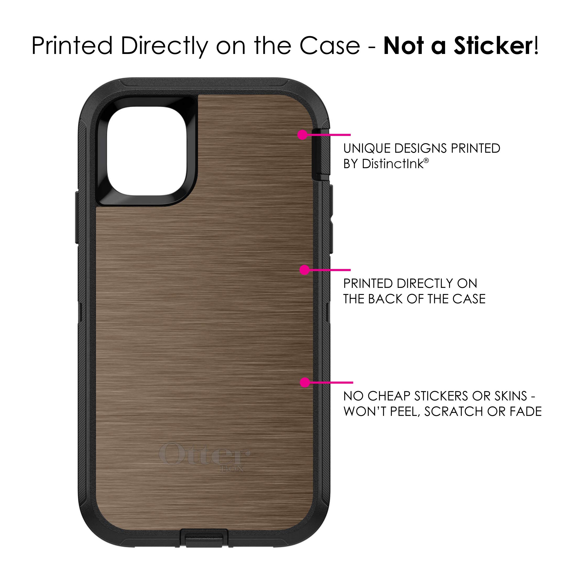 DistinctInk iPhone 11 Pro MAX Case (6.5 Inch) - Heavy Duty Protective Cover with Stainless Steel Print - Shockproof Replacement for OtterBox Defender - Perfect for Outdoor Activities, Work & Travel