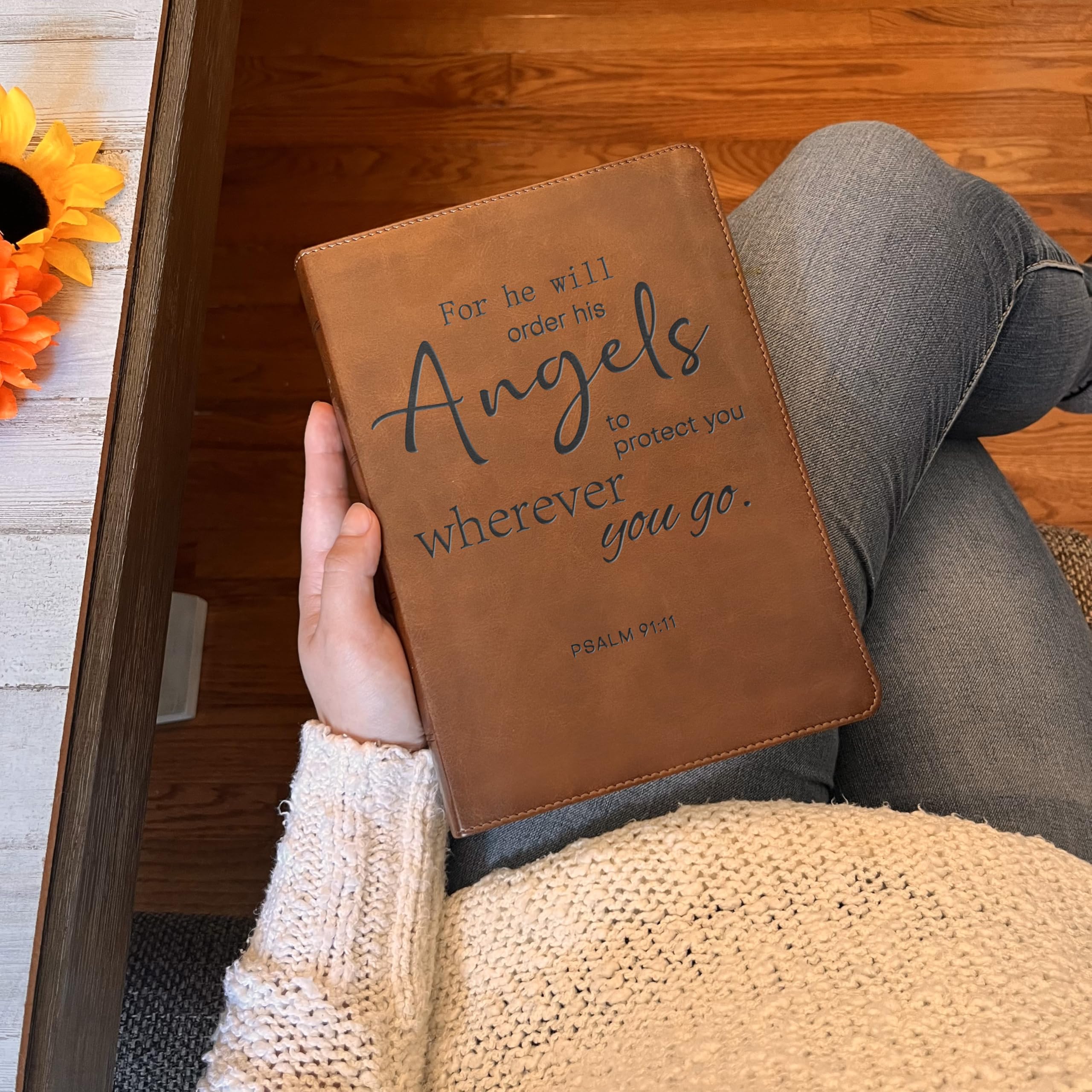 Custom Engraved ESV Bible - Personalized Large Print Double-Column English Standard Holy Bible with Designer Assistance | Perfect for Weddings, Baptisms & Spiritual Gifts