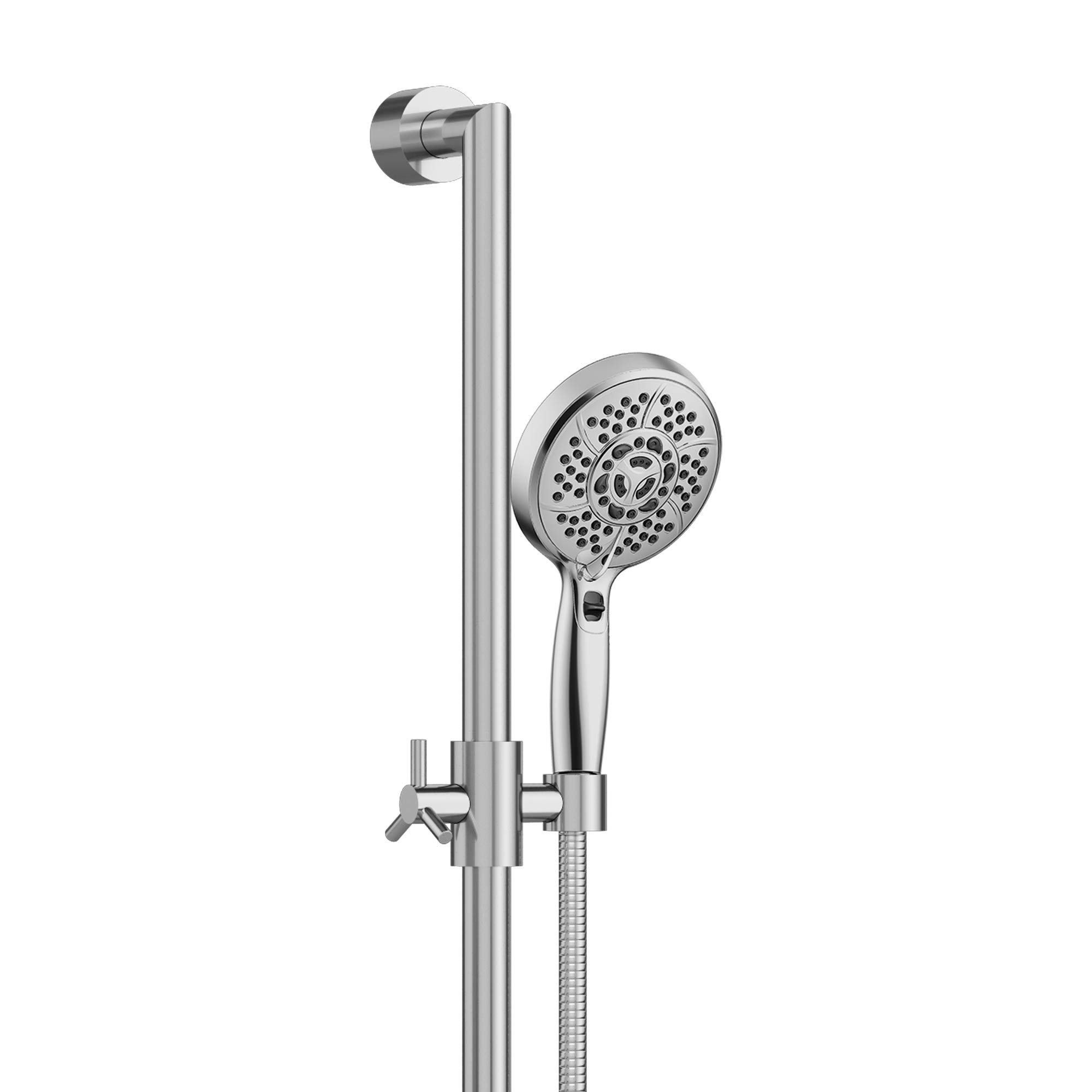 PULSE ShowerSpas 7003-BN AquaBar Shower System with 5-Function Hand Shower - Brushed Nickel Finish - Adjustable Slide Bar for Luxurious Spa Experience at Home