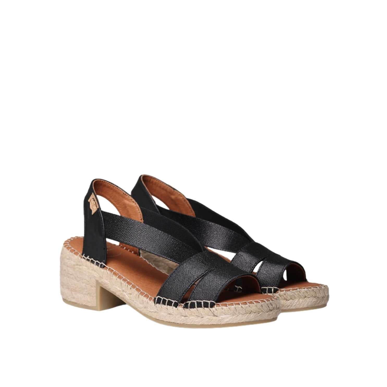 Women's Open Toe Metallic Espadrille Sandals with Wide Heel - Comfortable Summer Wedges for Beach, Party & Casual Wear