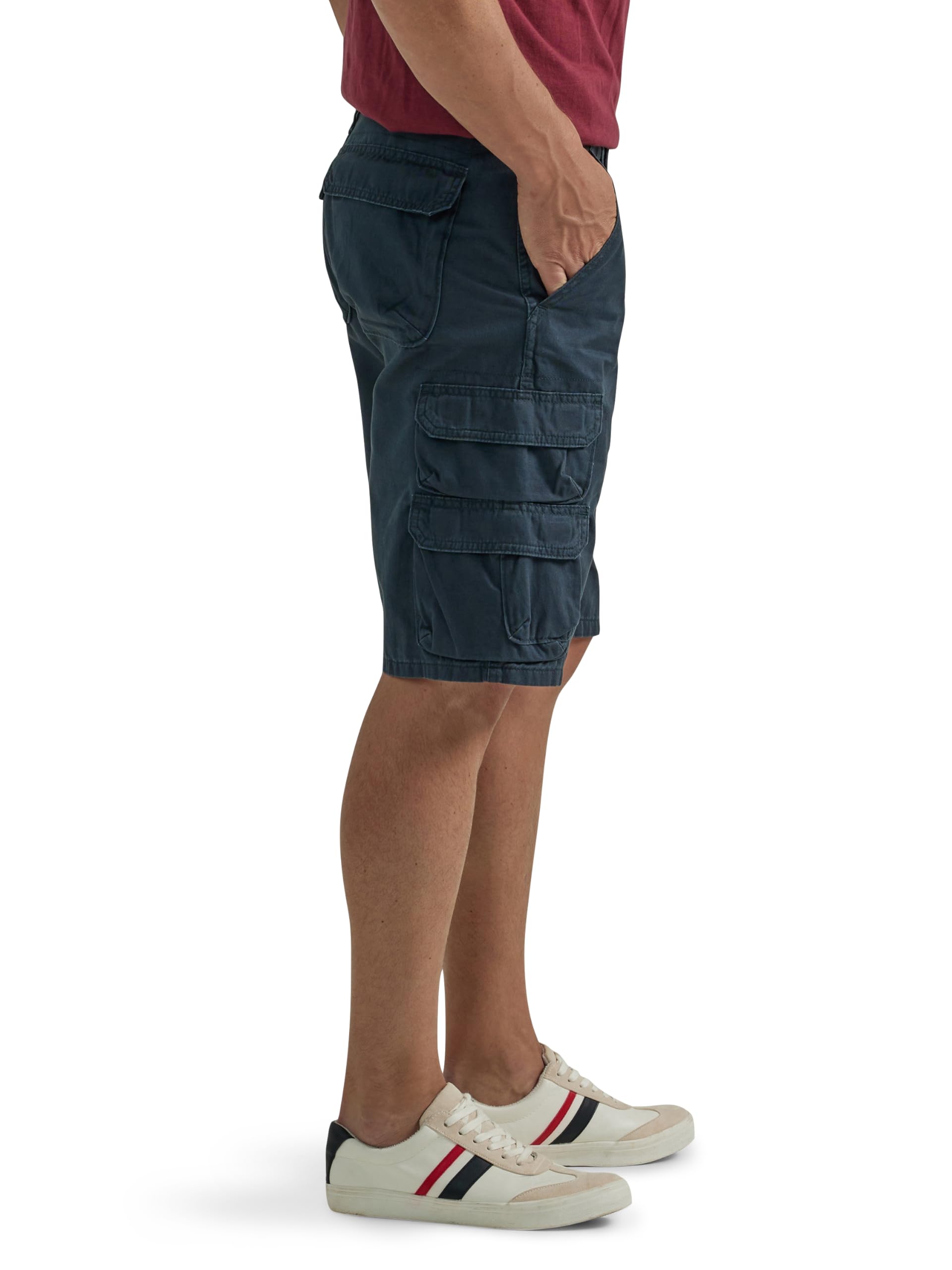 Wrangler Authentics Men's Premium Twill Cargo Shorts - Comfortable & Durable Casual Wear for Outdoor Activities, Hiking, and Summer Adventures