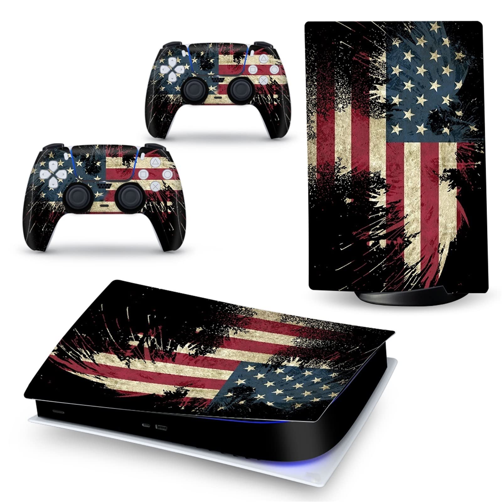 Anime Vinyl Skin Wrap for PS5 Disc Edition - Scratch-Resistant, Durable, Bubble-Free Console & 2 Controller Decals - Perfect for Gaming Setups & Anime Lovers