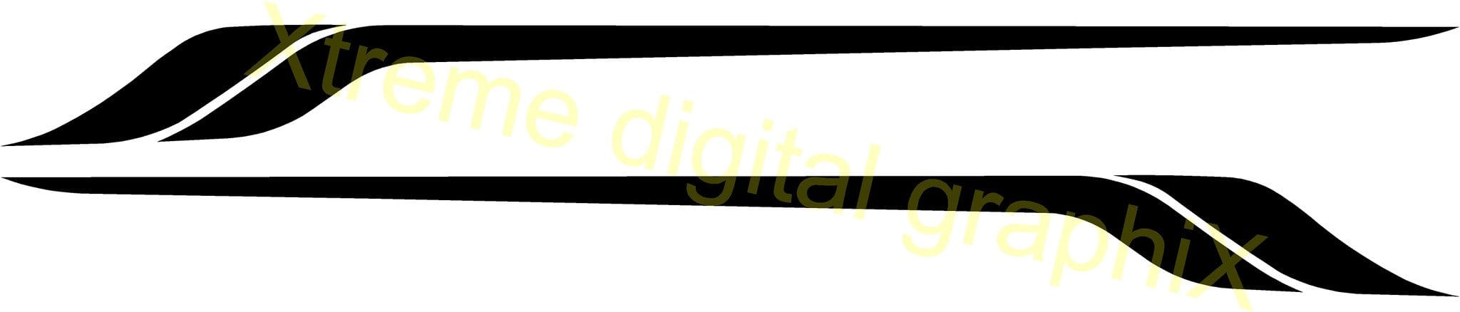 Premium Vinyl Cut Stripes Truck Side Decals Kit - Durable Automotive Stickers for Pickup Trucks & SUVs - Easy to Install, Weatherproof & Customizable Design for Off-Road & Street Style Enhancement