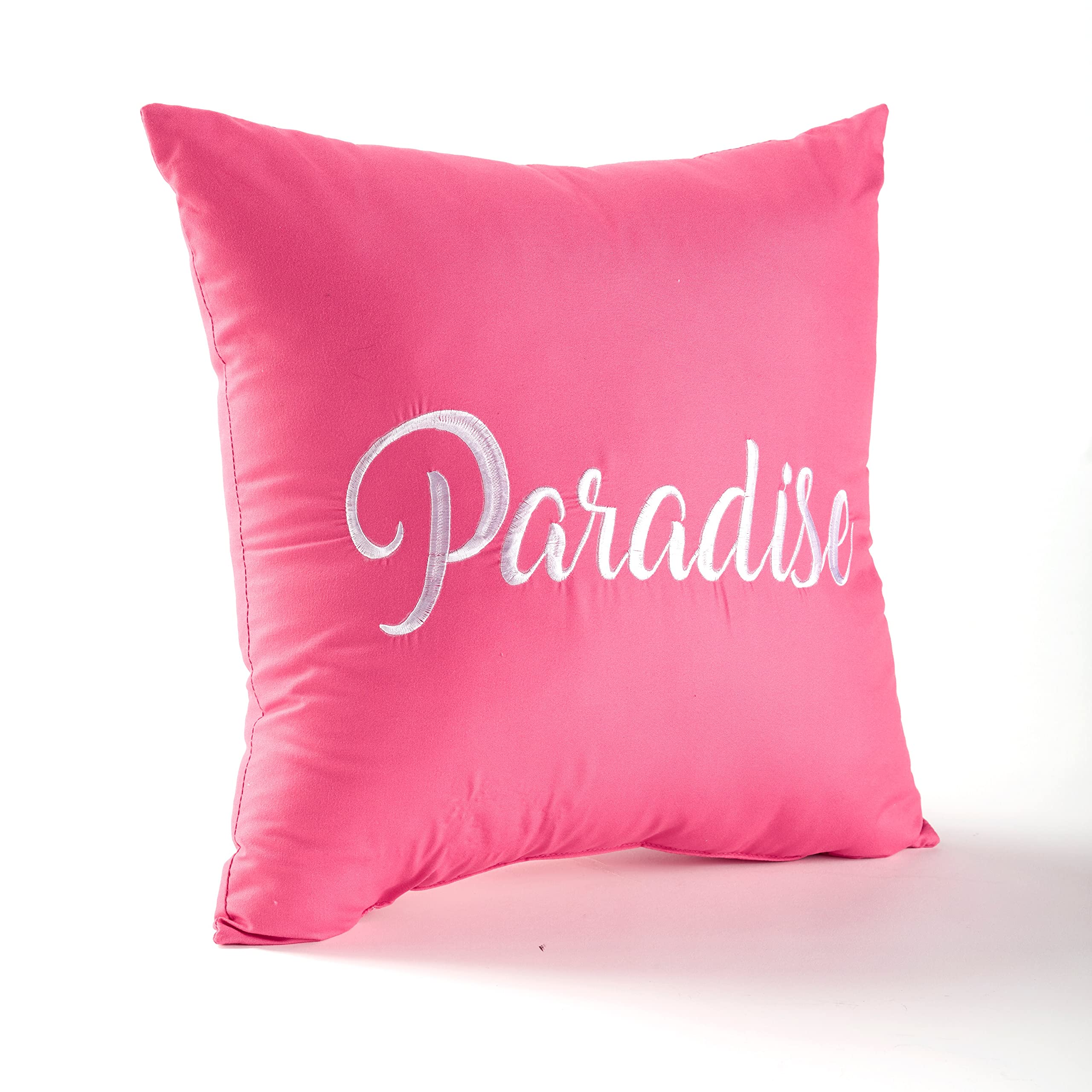 Bright Pink Tropical Paradise Decorative Throw Pillow - Soft Accent Cushion for Sofa, Bed & Home Decor - Perfect for Boho, Coastal & Living Room Styling