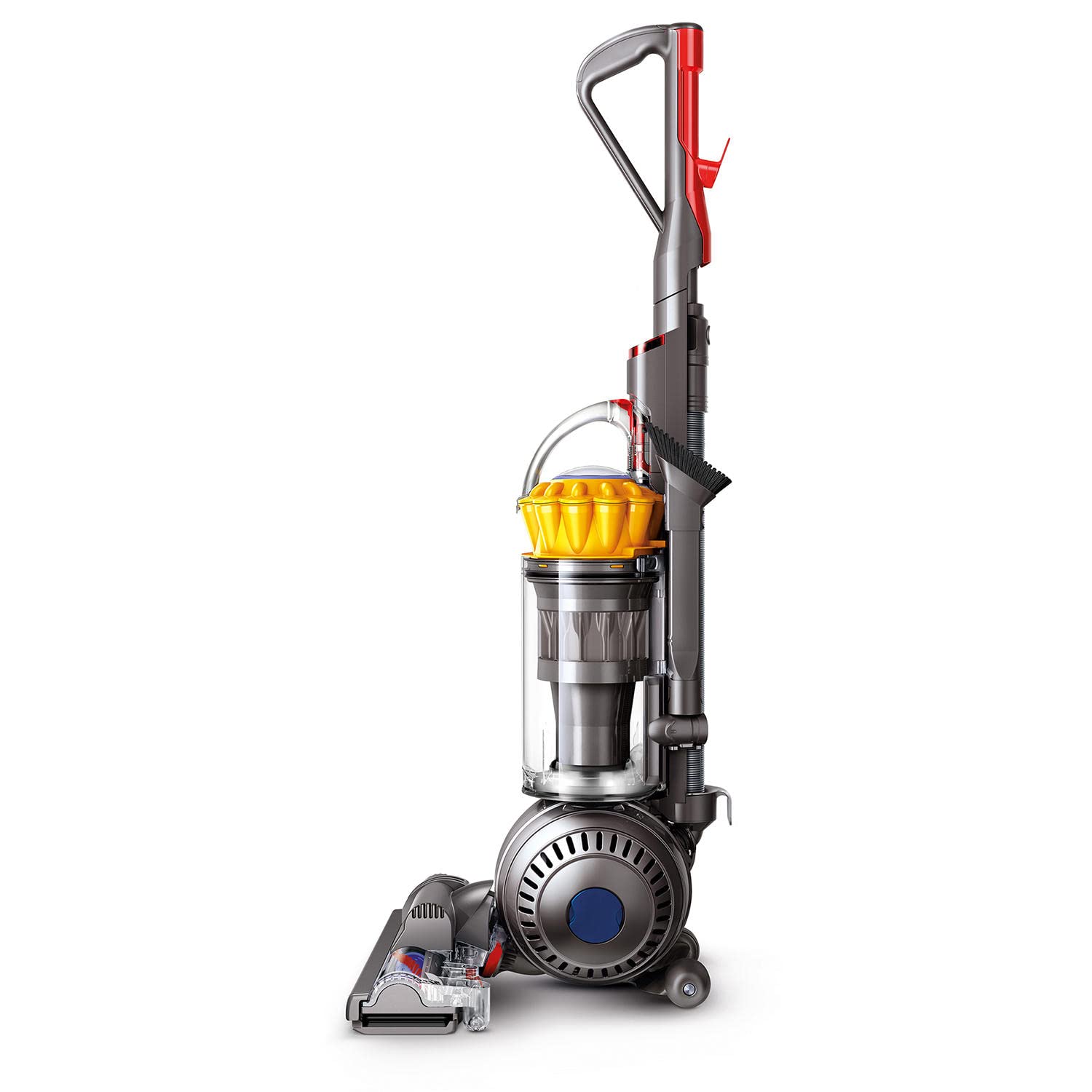 Dyson Ball Total Clean Upright Vacuum Cleaner - Bagless with HEPA Filtration, Washable Filter & Self-Adjusting Head | Perfect for Pet Hair, Hardwood Floors & Deep Carpet Cleaning | Hygienic Bin Emptying & Instant Release Wand | Iron/Yellow