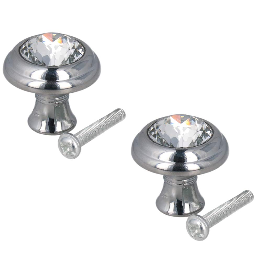 Premium Crystal Zinc Alloy Cabinet Knobs - 2 Pack (1.57