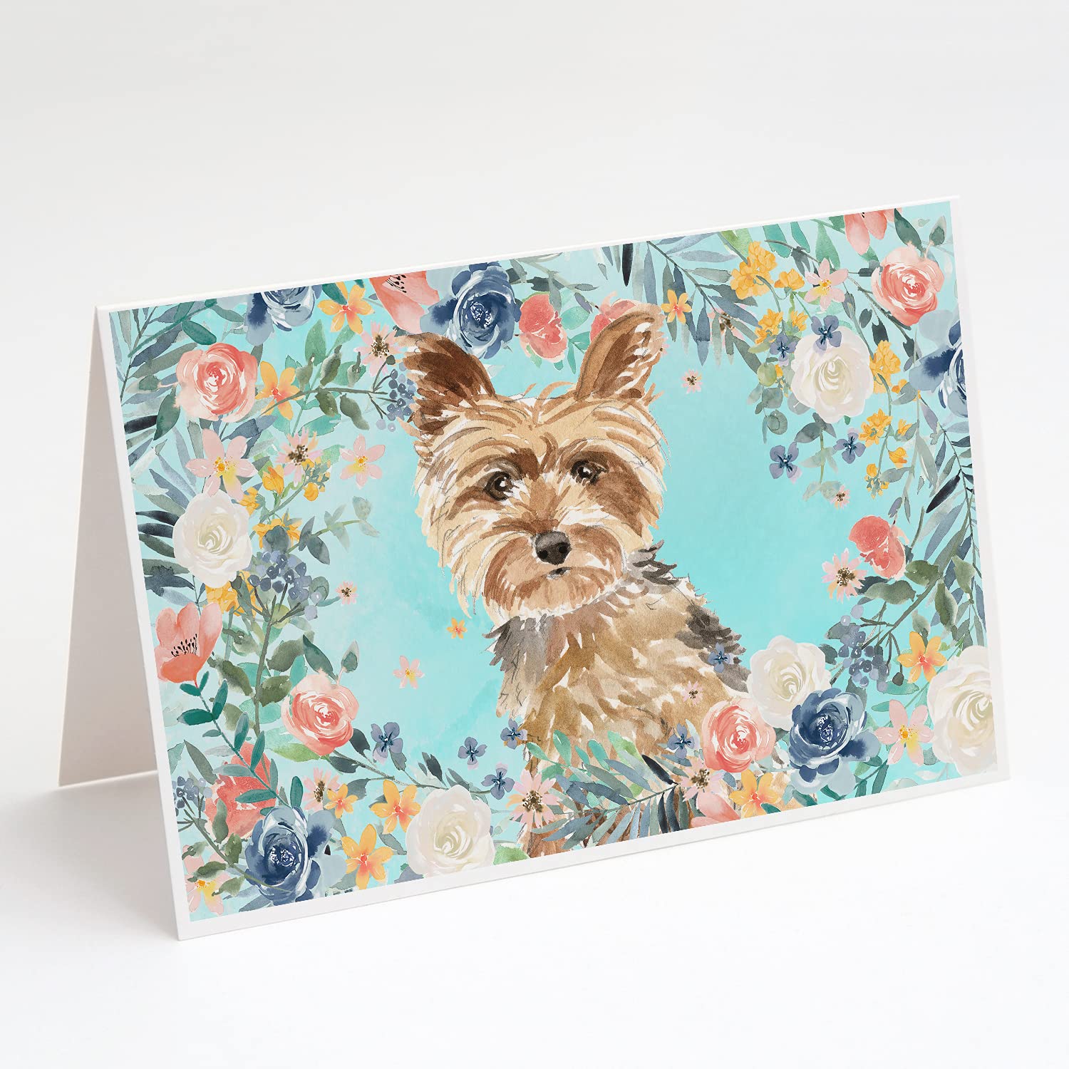 Yorkie Greeting Cards and Envelopes Set - Pack of 8 Blank A7 Note Cards (5x7 Inches) for Birthdays, Thank You Notes & Special Occasions | Whimsical Dog Lover Stationery