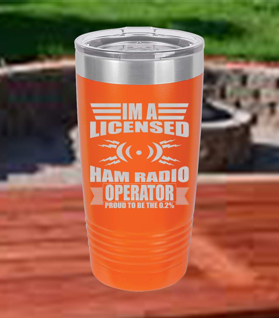 Premium 20oz HAM Radio Operator Coffee Tumbler - Insulated Stainless Steel Travel Mug for Amateur Radio Enthusiasts - Perfect for Field Operations, Commuting & Outdoor Adventures