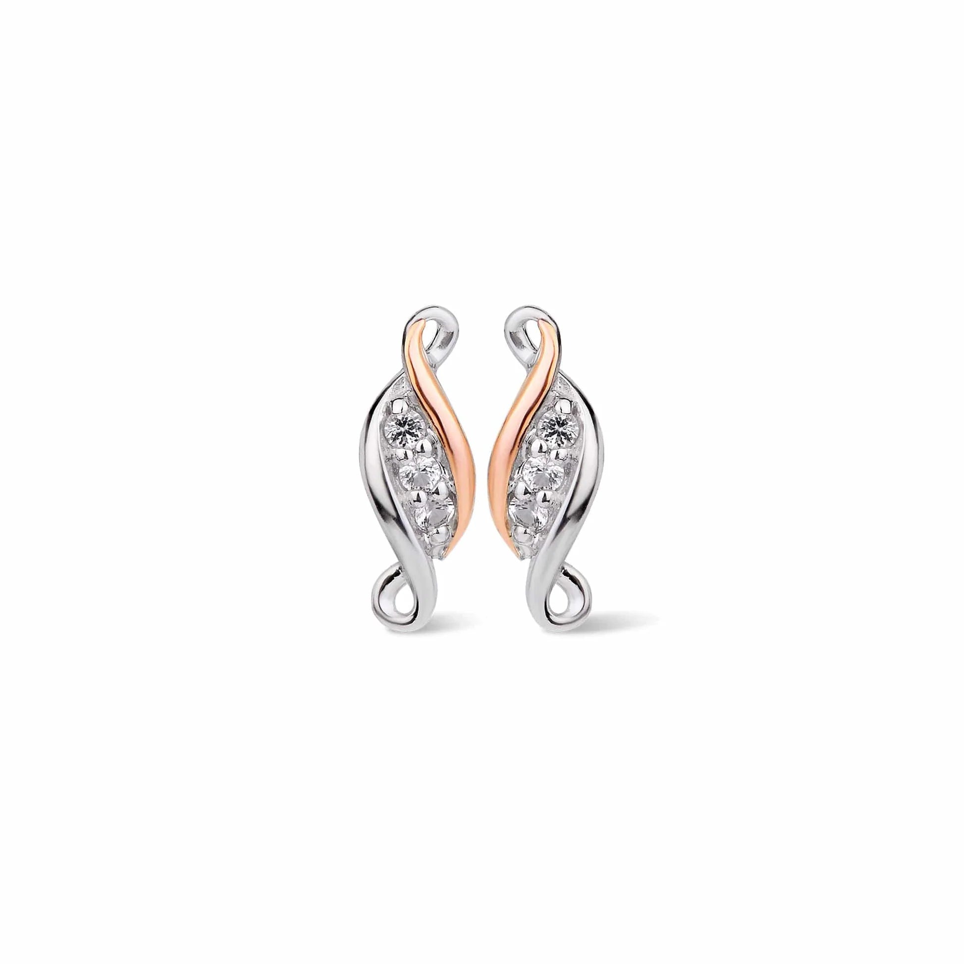 Clogau Sterling Silver Love Story Earrings for Women - Romantic Heart Design, Perfect Gift for Anniversary, Valentine's Day & Special Occasions
