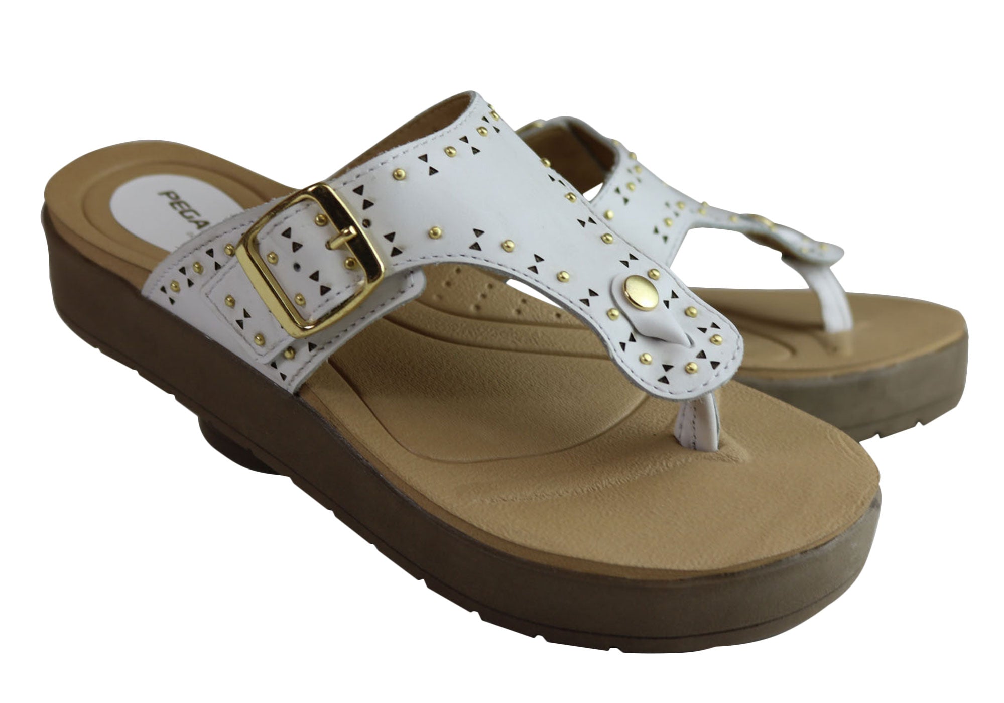 Jess Women's Cushioned Leather Sandals - Comfortable Flip Flops Made in Brazil - Perfect for Beach, Vacation & Summer Outfits