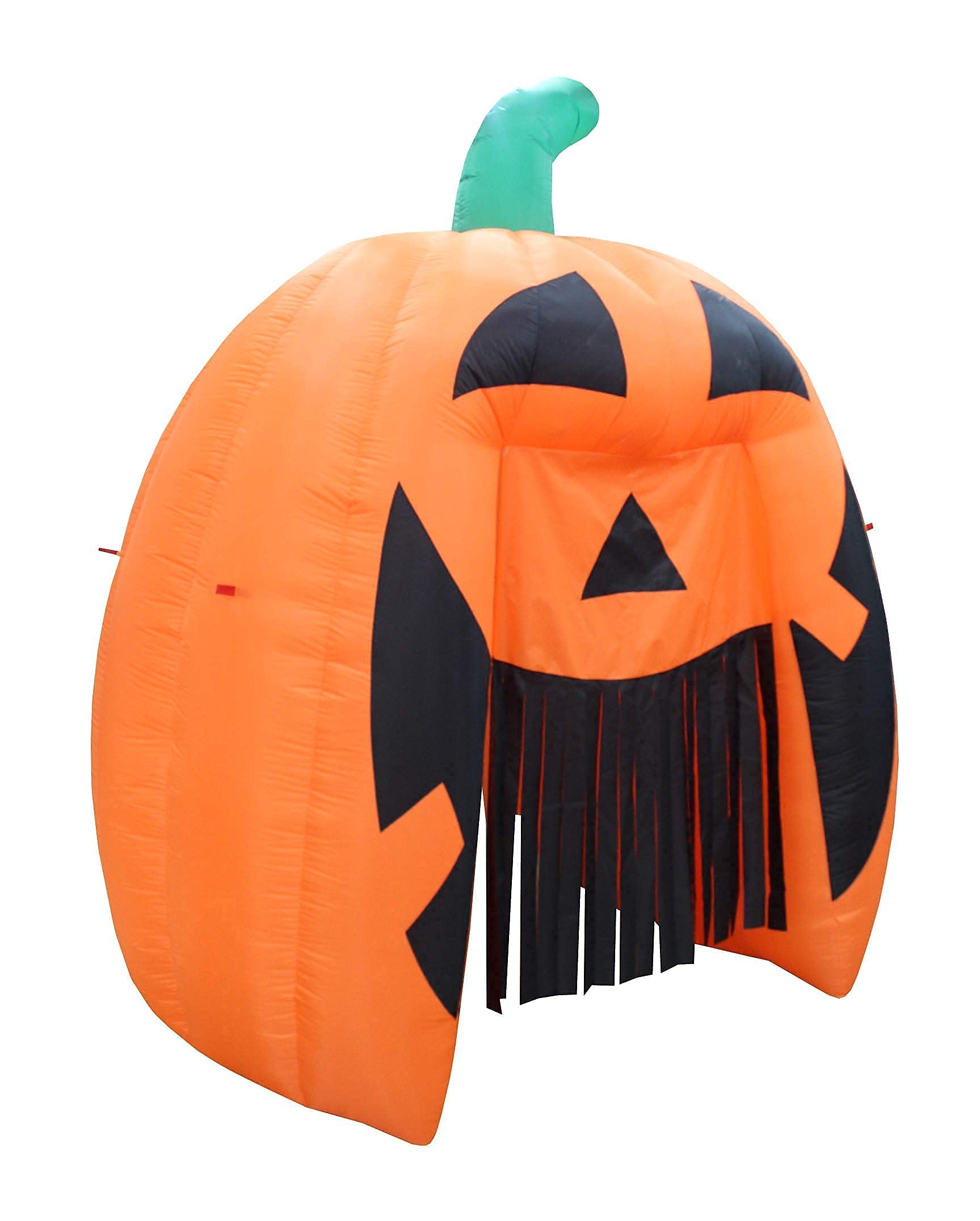 Halloween Inflatable Decorations Bundle - 12ft Skeleton Ghost Carriage & 8ft Pumpkin Monster Archway with Lights | Spooky Party Decor for Yard, Haunted House, and Outdoor Halloween Events