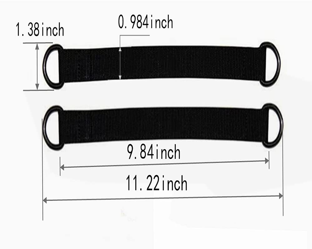 Heavy Duty Tree Swing Straps Hanging Kit - 2PCS 9.84 Inch Short Strap Sling for Hammocks, Yoga Swings, Home Gym Equipment & Outdoor Activities | Perfect for Backyard, Playground & Fitness Training