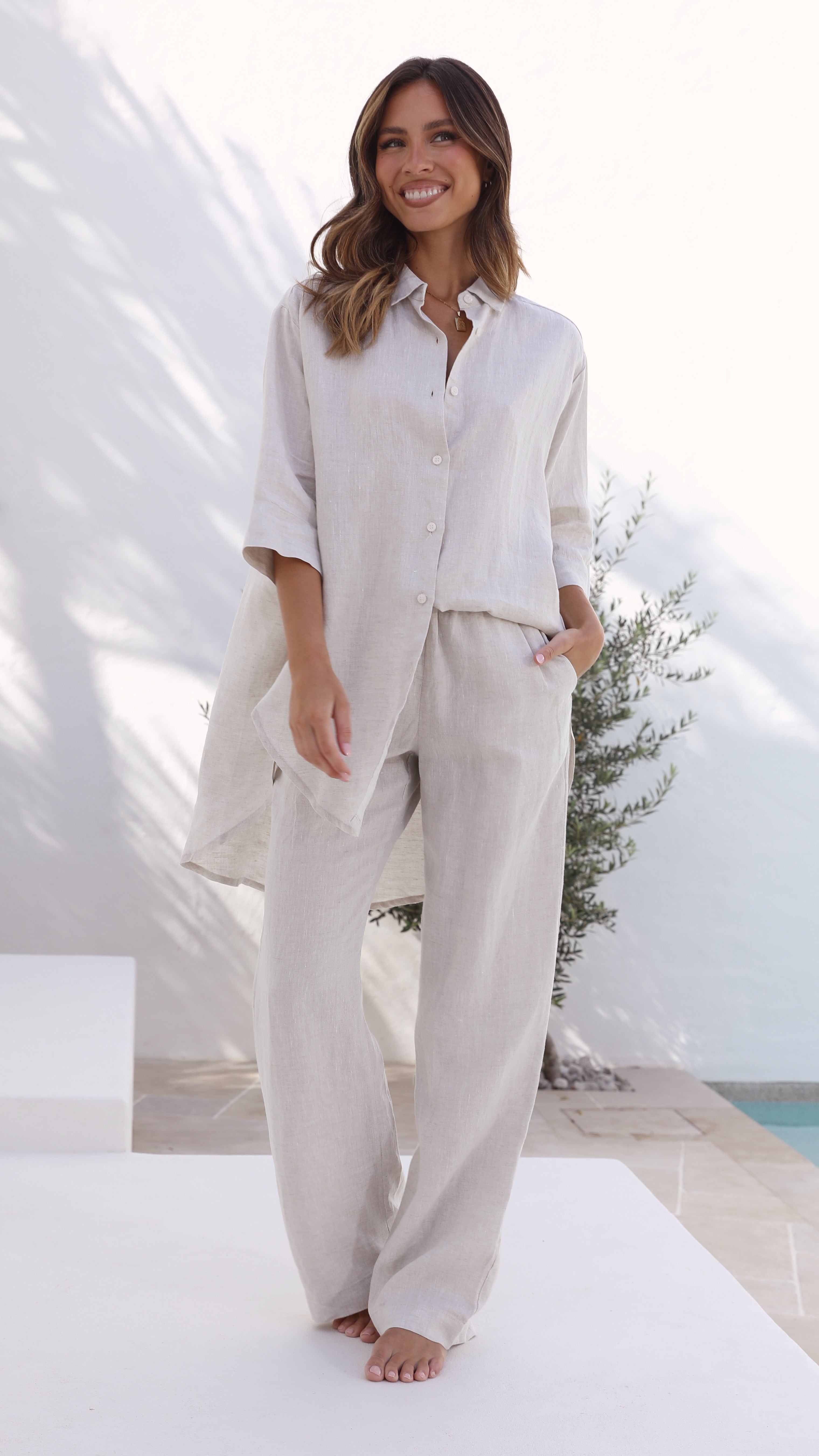 Soft & Breathable Linen Lounge Pants for Women - Natural Comfort for Home, Yoga & Relaxation | Eco-Friendly Casual Wear