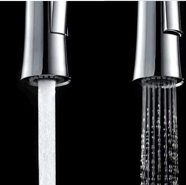 2-Function Pull-Out Kitchen Sink Faucet Spray Head - G1/2 Thread Replacement for Bathroom & Kitchen Faucets - Polished Chrome Finish (Model 2) - Perfect for Dishwashing, Food Prep & Sink Cleaning
