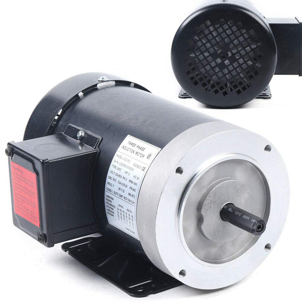 2 HP 3450 RPM 3 Phase Air Compressor Electric Motor with 5/8