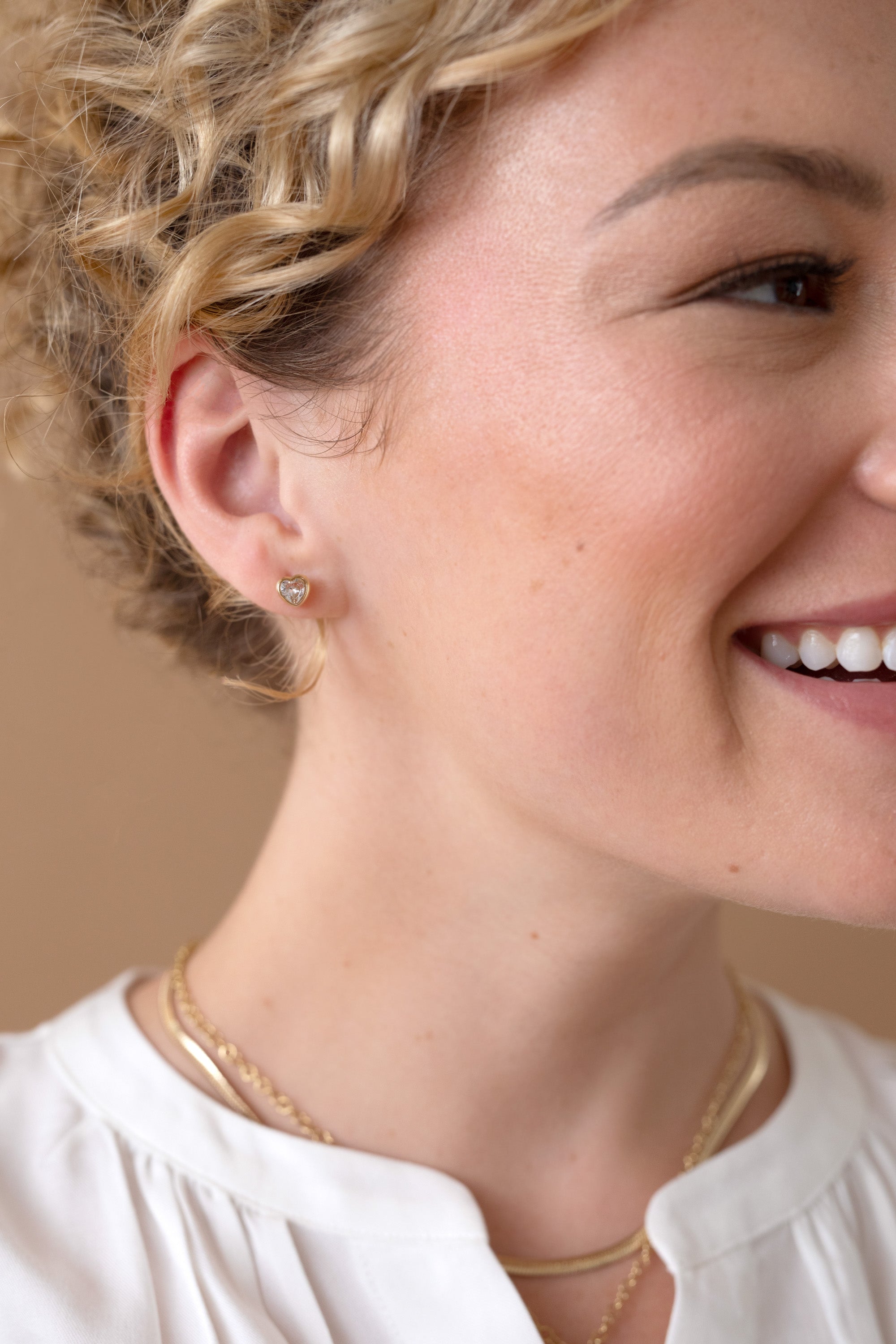 Crystal Heart Mini Stud Earrings - Dainty & Elegant Jewelry for Women - Perfect for Valentine's Day, Anniversary & Everyday Wear