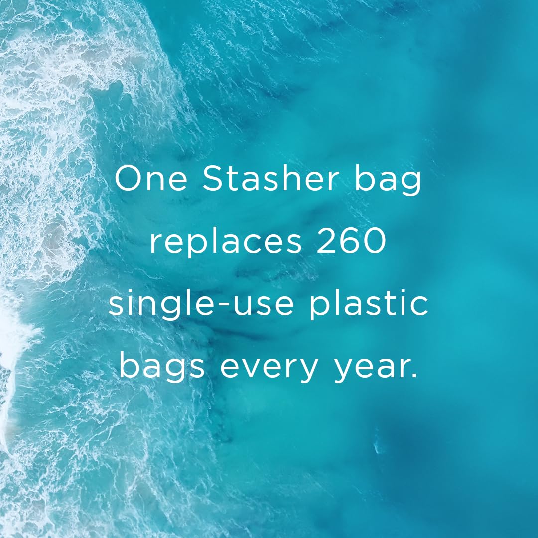 Stasher Premium Silicone Reusable Food Storage Bags 7-Pack Rainbow | BPA Free, Leakproof, Dishwasher Safe Eco-Friendly Food Containers | Perfect for Meal Prep, School Lunch, Travel & Camping | Sandwich Bags, Snack Storage & Freezer Safe