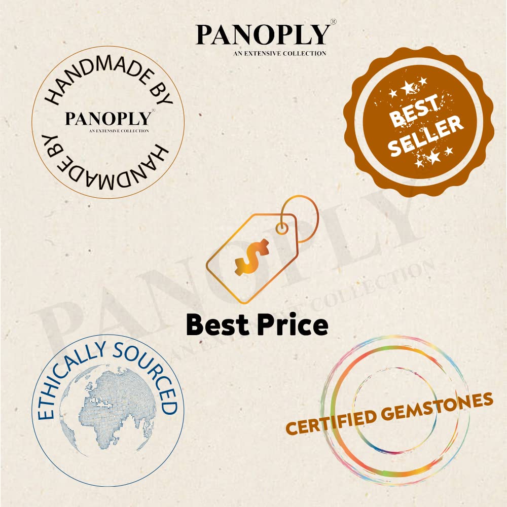 PANOPLY GEMSTONE RING - Multi Birthstone Eternity Band Stacking Ring with Garnet, Citrine & Black Rhodium (Size 5.5) - Perfect for Anniversary Gifts, Mother's Day Jewelry & Everyday Stackable Fashion