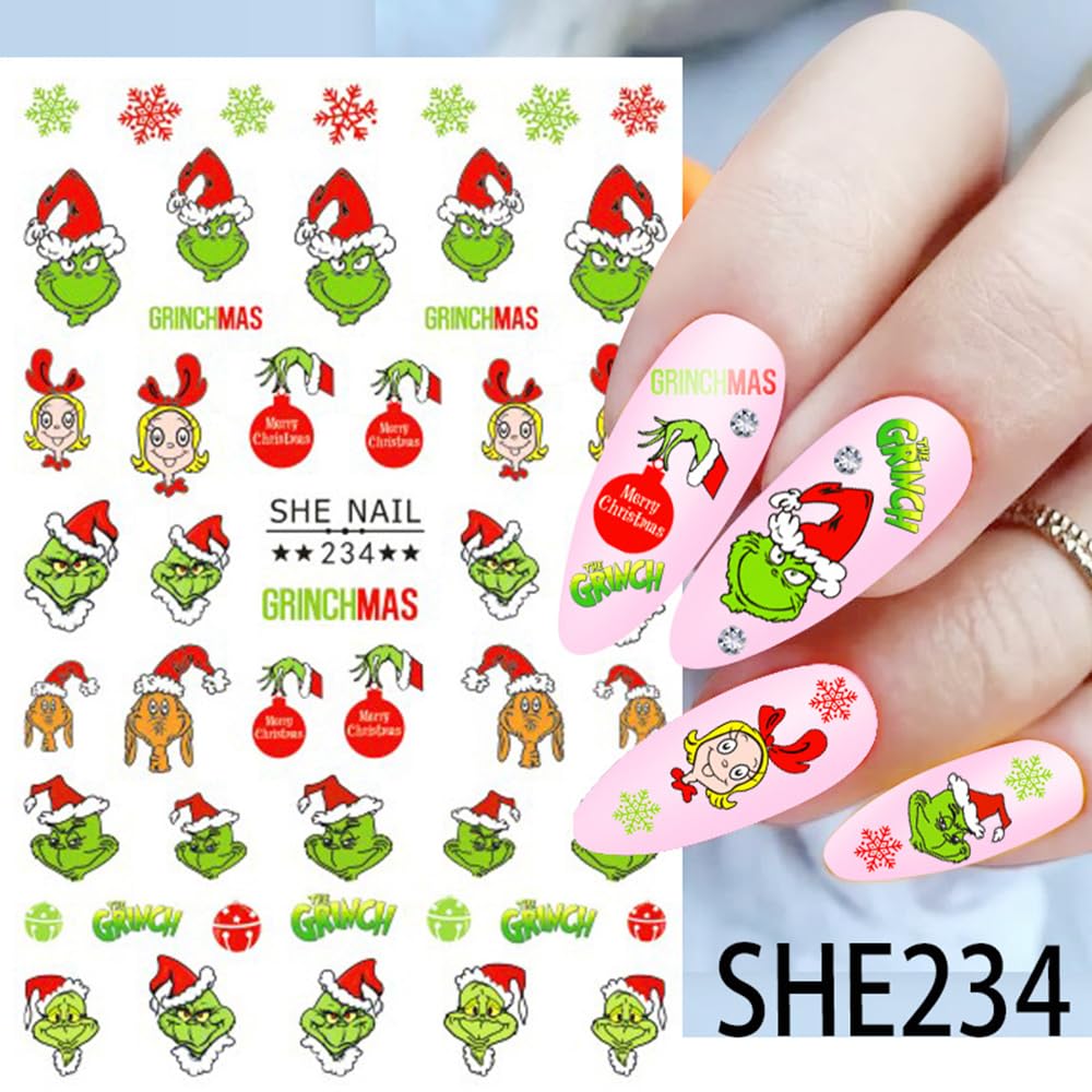 Christmas Nail Art Stickers - 3D Holiday Designs for Women | Party & Gift