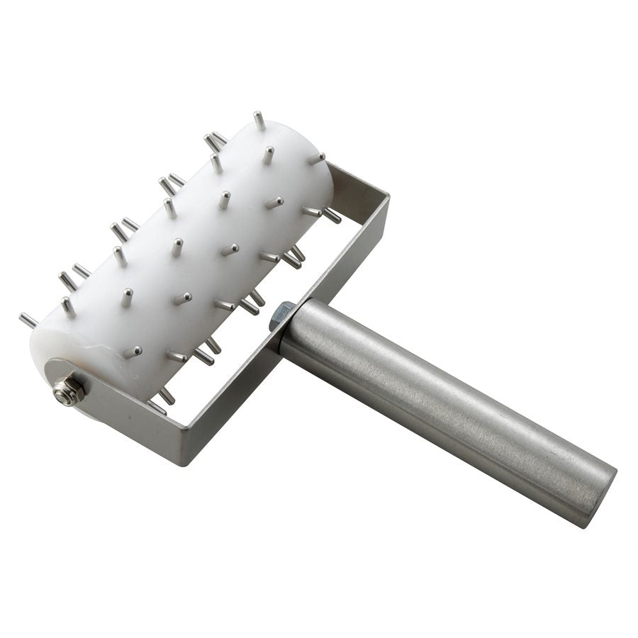 Winco 5-Prong Dough Roller Docker - Professional Pastry Tool for Perfect Pie Crusts & Flatbreads | Ideal for Baking, Pizza Making & Homemade Pasta