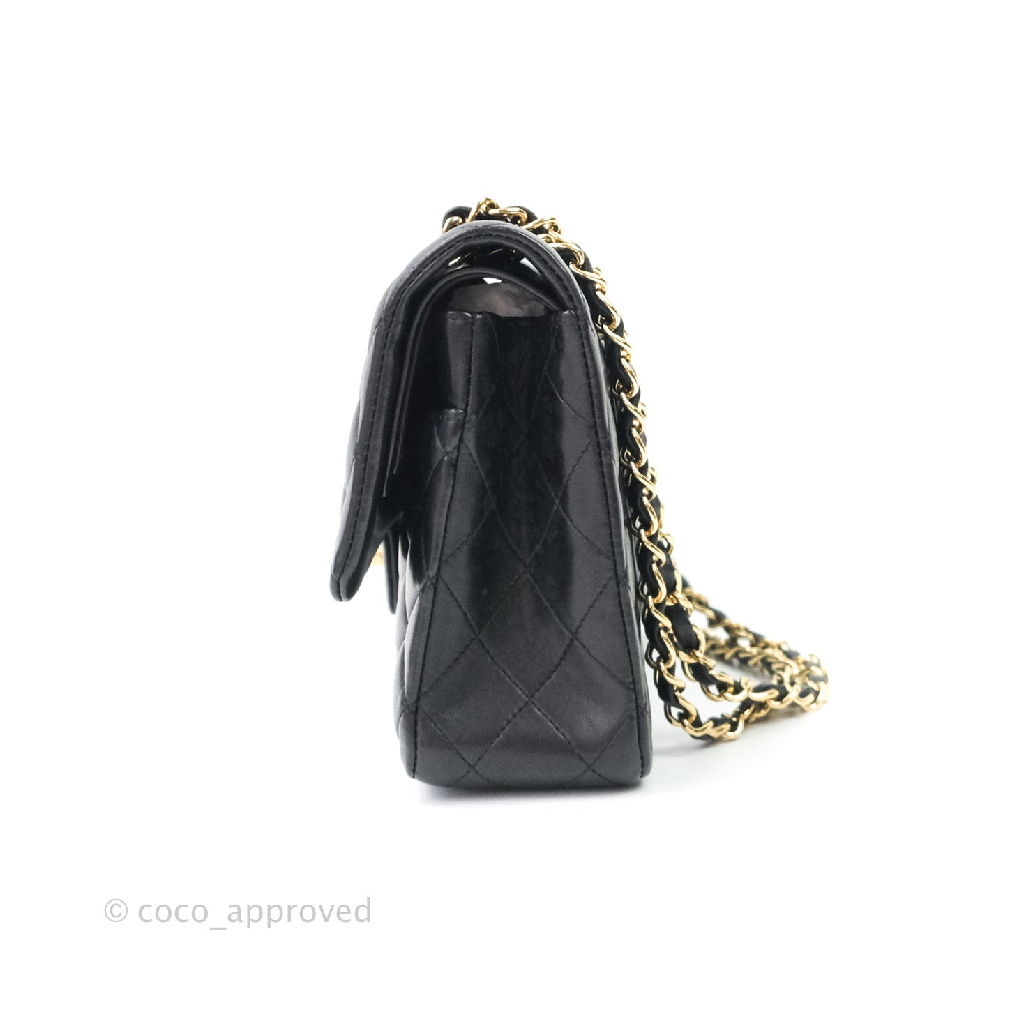 Chanel Classic Medium Double Flap Bag Black Lambskin Gold Hardware - Luxury Designer Handbag for Women, Perfect for Work, Evening Events & Special Occasions