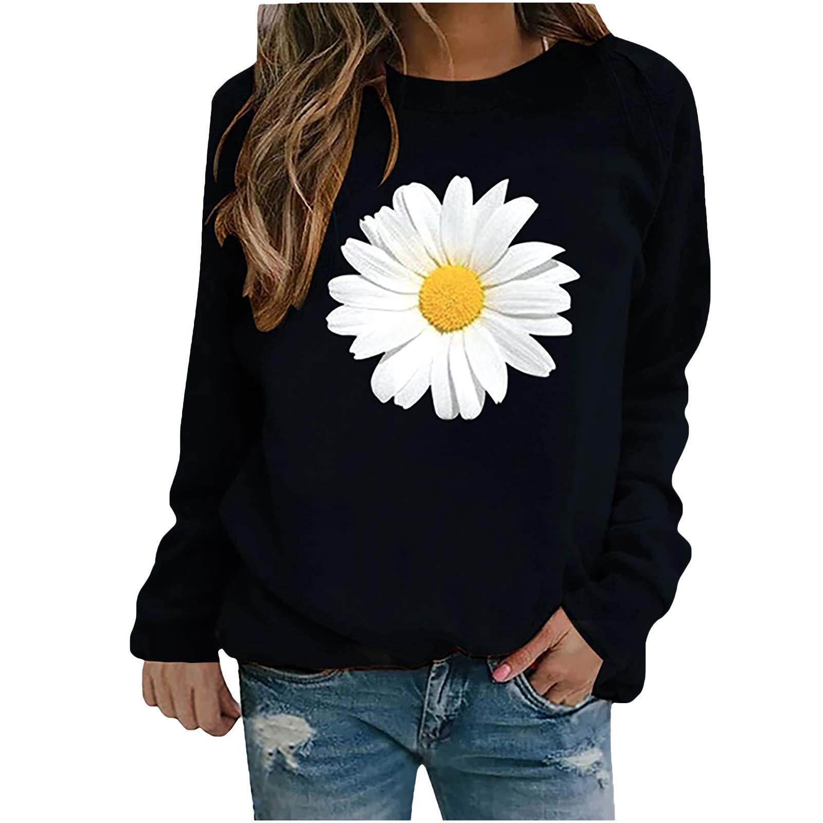 Tie Dye Long Sleeve Shirts for Women - Color Block Crewneck Loose Pullover Sweatshirt Tops | Casual Comfort Wear for Fall, Yoga & Street Style Fashion