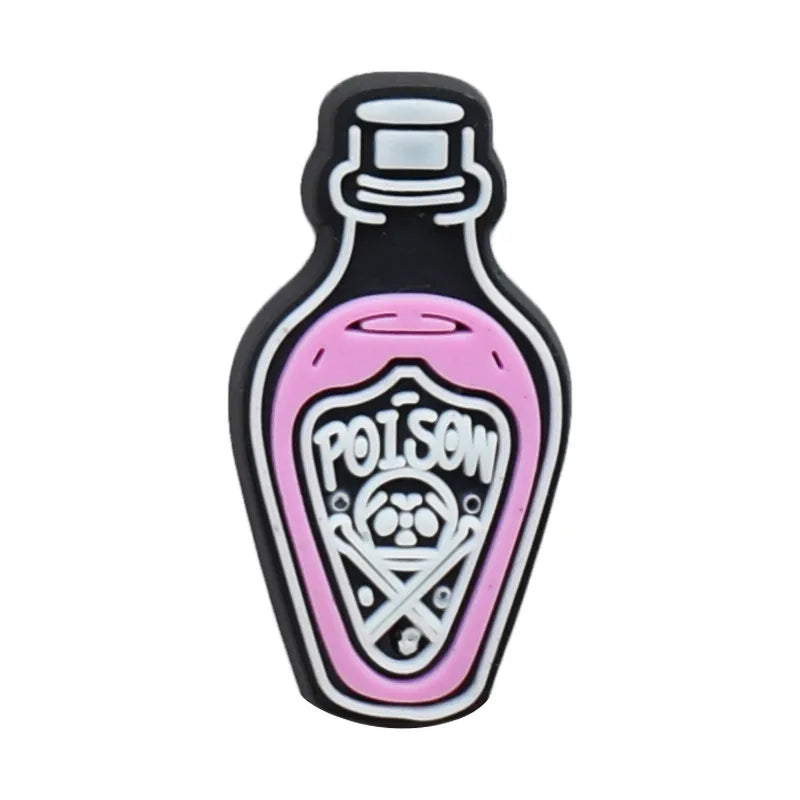 Pink Halloween Shoe Charms for Crocs - Cute Shoe Decorations for Kids & Adults - Perfect for Christmas Parties, Gifts & Costume Accessories