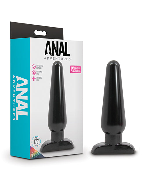 Premium Large Black Anal Plug for Beginners – Comfortable Silicone Butt Plug for Anal Training, Relaxation & Pleasure – Perfect for Couples Play & Solo Exploration