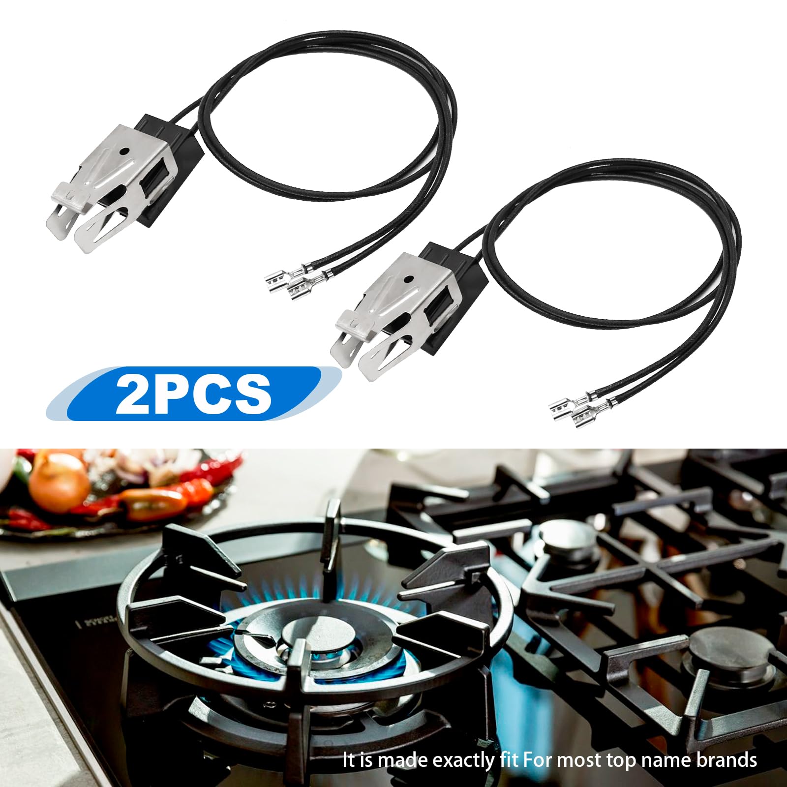 GE Electric Range Burner Receptacle and Wire Kit Replacement - Compatible with WB2X8228, AP2013499, PS242972 - Perfect for GE Stove Repair & Maintenance