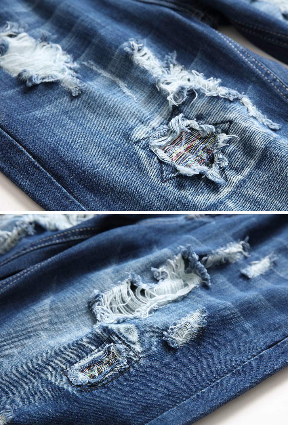 Men's Ripped Denim Jean Shorts - Straight Leg Summer Casual Shorts for Men | Perfect for Beach, Vacation & Streetwear Outfits