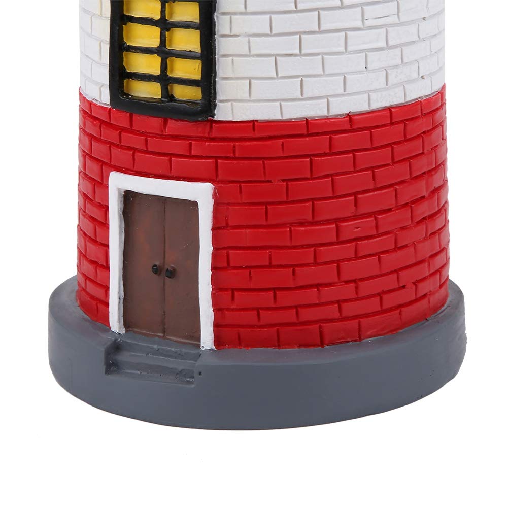 Yosoo Solar Powered Rotating Lighthouse Light - Energy Saving, Waterproof Outdoor Garden & Yard Decoration (Red, Blue, White) | Perfect for Patio, Pathway & Landscape Lighting