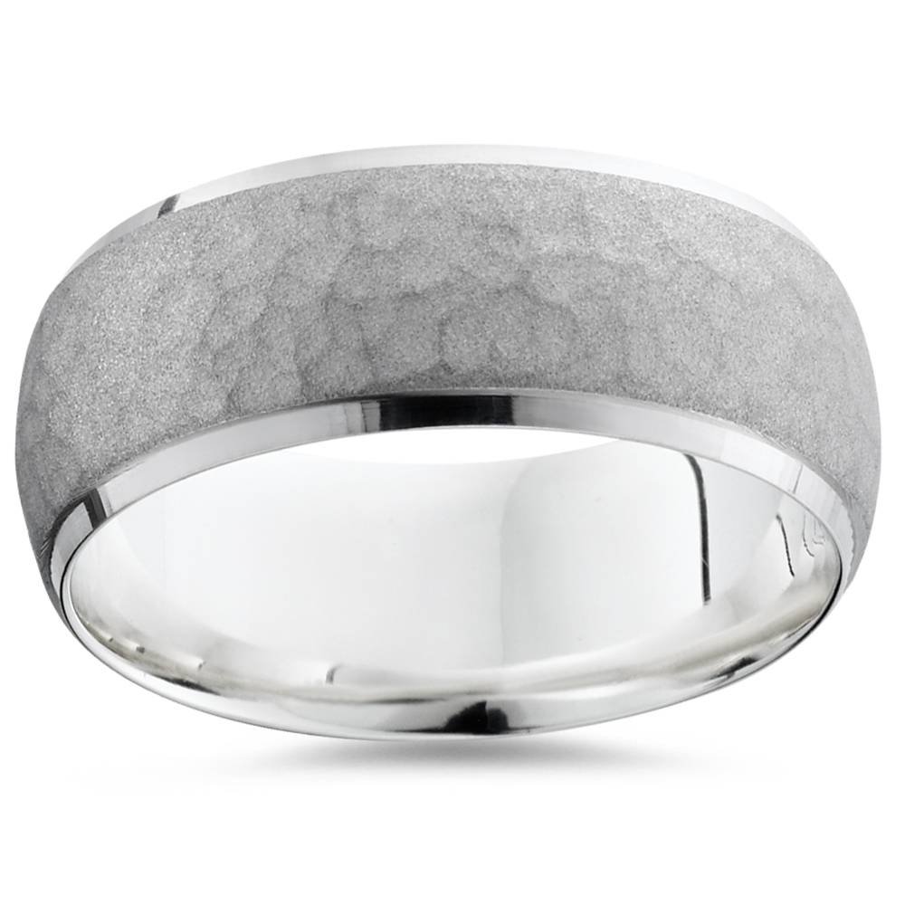 950 Platinum 7mm Hammered Men's Wedding Band Ring - Durable & Comfortable for Everyday Wear, Perfect for Engagement, Wedding & Anniversary Gifts