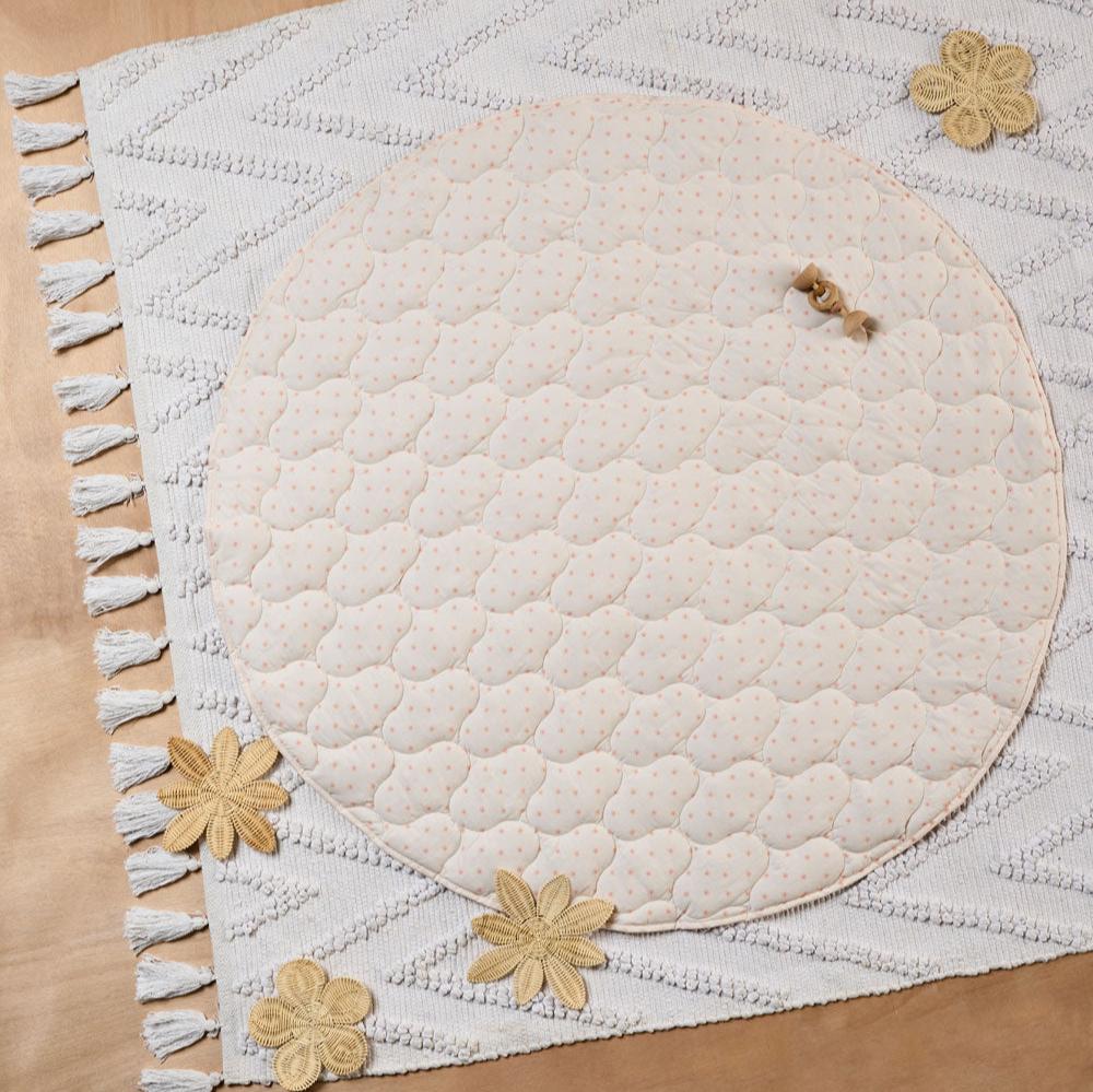 Linen House Kids Flower Power Playmat - Soft, Non-Slip Baby Play Mat for Floor Activities, Tummy Time & Nursery Decor | Perfect for Playrooms, Daycares & Gift Giving