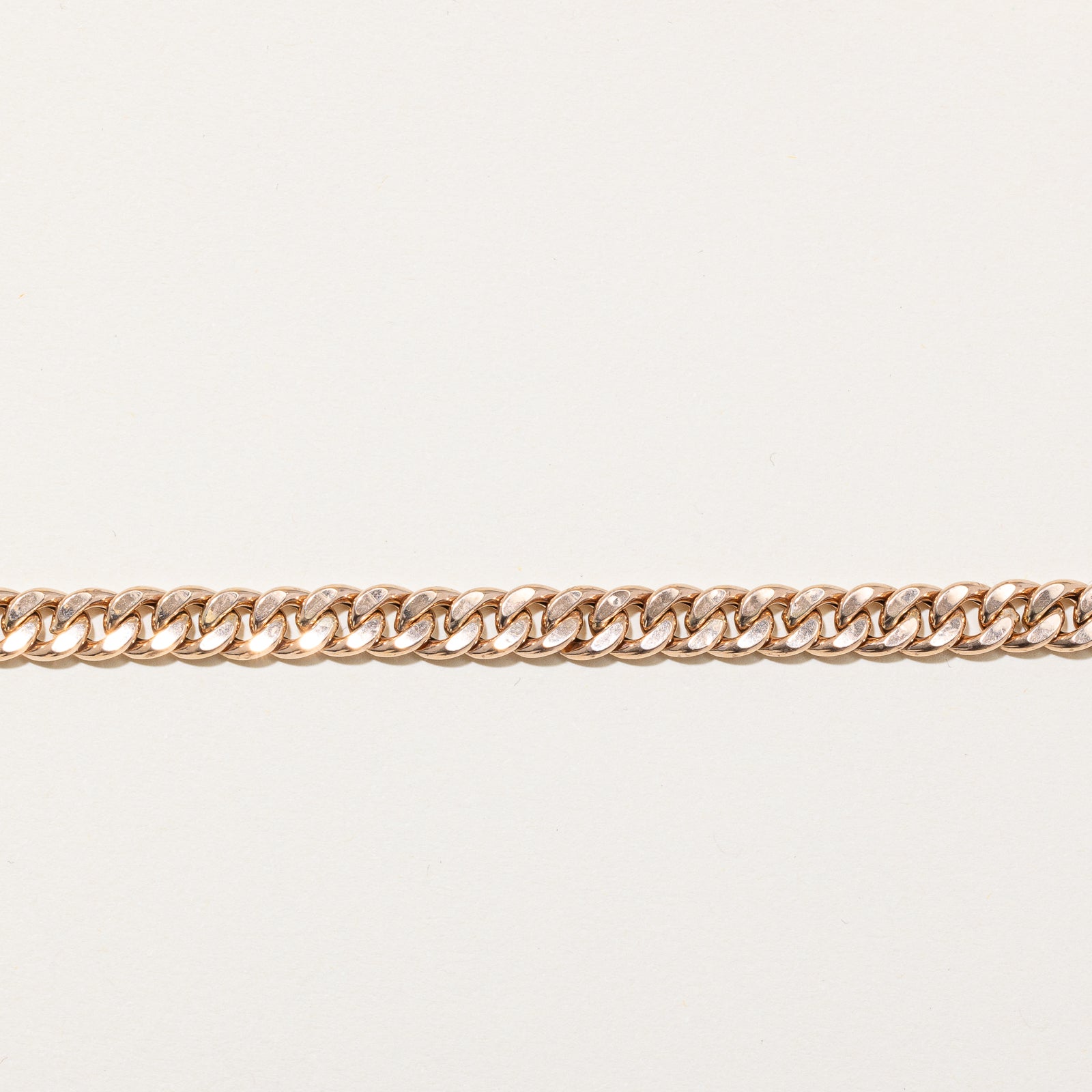 14K Rose Gold Plain Curb Link Bracelet - 6.27mm Width - 7 Inches Adjustable Length | Elegant Jewelry for Women, Perfect for Daily Wear, Parties & Special Occasions