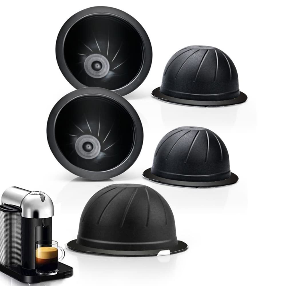 Gigicloud Refillable Coffee Capsules Pods - Reusable Food Grade Coffee Pods with Aluminum Foil Lids for Nespresso & Keurig Machines | Perfect for Home, Office & Travel Use