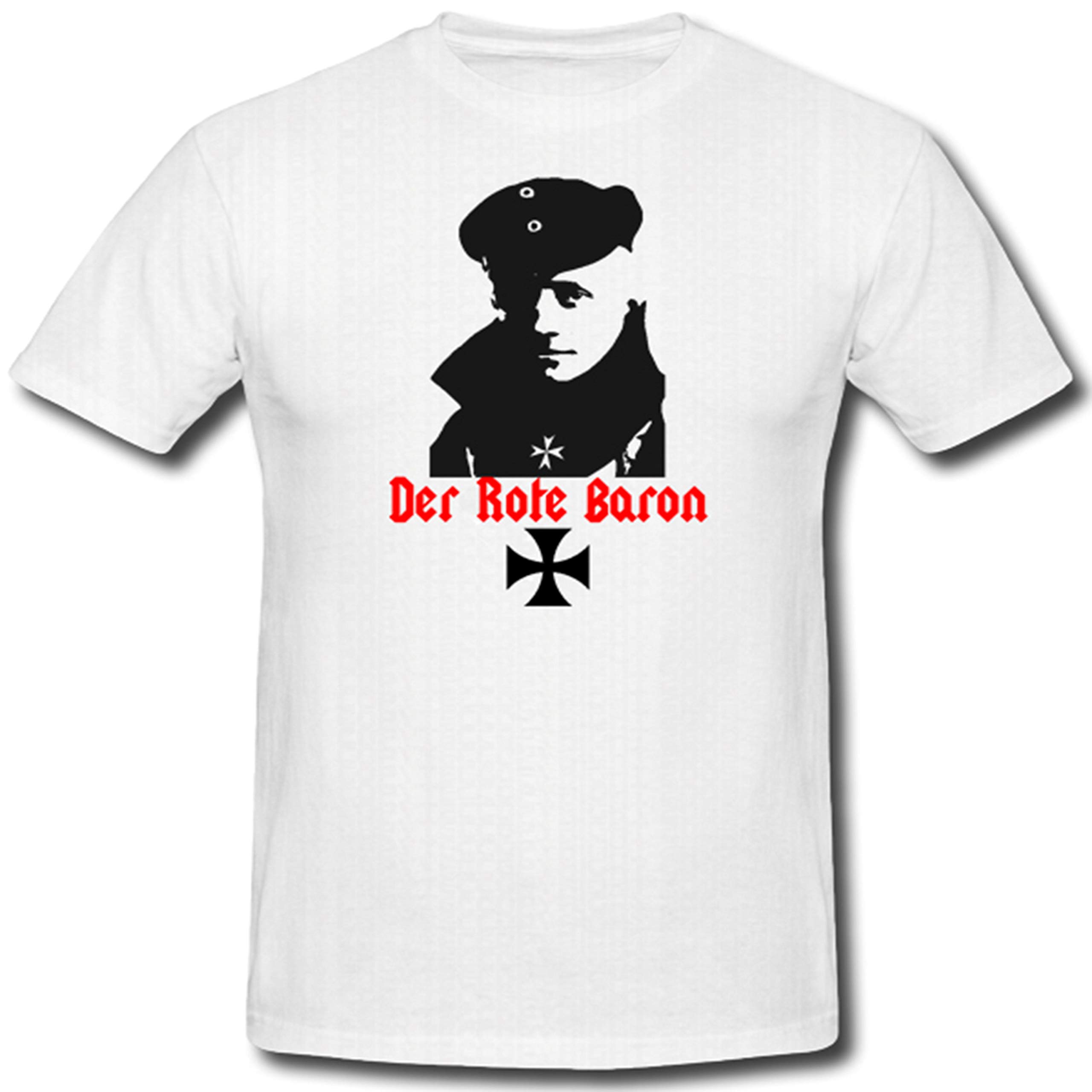 ALFASHIRT Baron Jagdflieger Legend WK Biplane Manfred Richthofen T-Shirt #1113 - Vintage WWI Pilot Tee for Aviation Enthusiasts & History Buffs