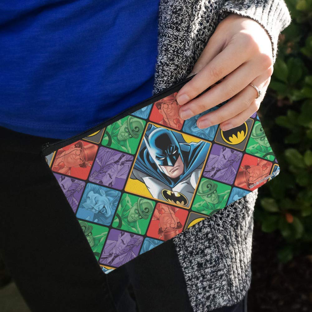 Batman & Villains Themed Makeup Cosmetic Bag Organizer Pouch - Perfect for Travel, Gym & Daily Essentials Storage
