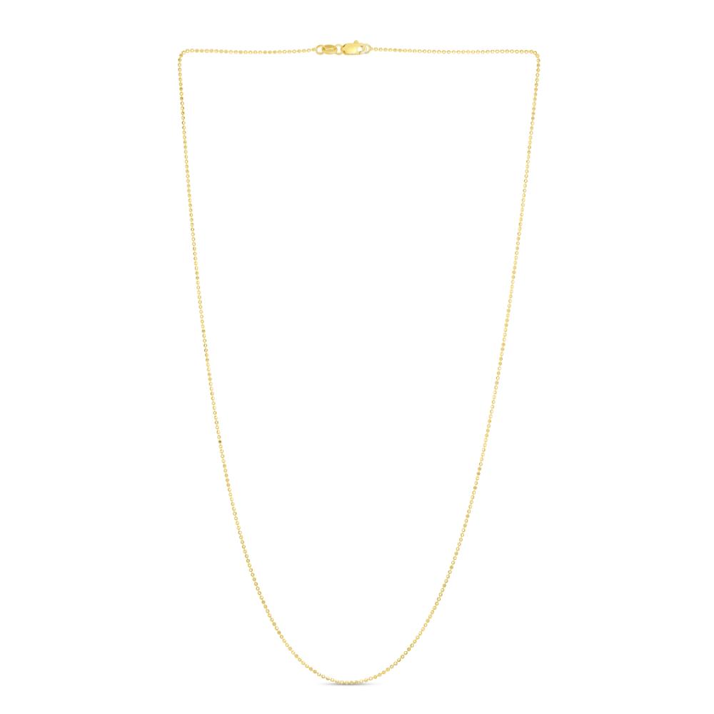 14K Gold 0.9mm Diamond Cut Bead Chain Necklace - Dainty & Elegant Jewelry for Women, Perfect for Layering, Gifts & Everyday Wear