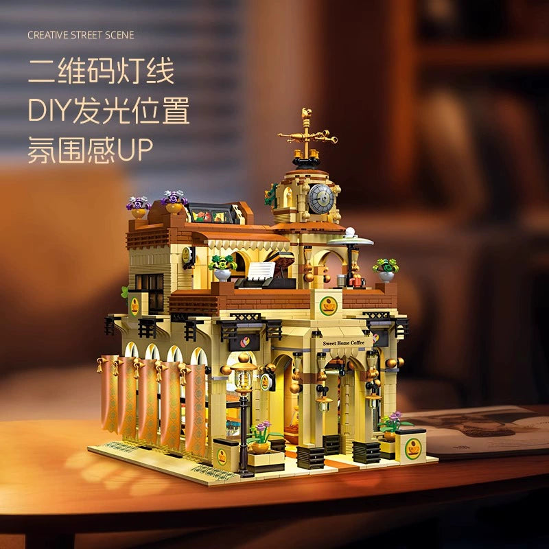 JIESATR 89120 Retro Cafe Building Blocks Set - 2987 PCS Classic Coffee Shop Model Kit for Adults & Teens | Perfect for Home Decoration, Gift Giving & LEGO® Style Collectors